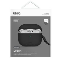 Uniq Airpods 4 (4.nesil) Lyden DS Deri Kılıf - Siyah