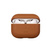 Uniq Airpods Pro 2 (2.nesil) Terra Genuine Deri Kılıf - Kahverengi