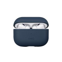 Uniq Airpods Pro 2 (2.nesil) Terra Genuine Deri Kılıf - Lacivert