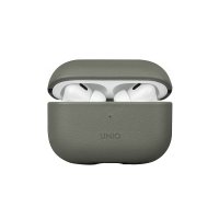 Uniq Airpods Pro 2 (2.nesil) Terra Genuine Deri Kılıf - Yeşil