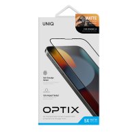 Uniq iPhone 14 Optix Mat Ekran Koruyucu - Siyah