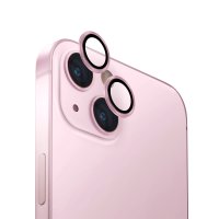 Uniq iPhone 15 Optix Alüminyum Kamera Lens Koruyucu - Pembe