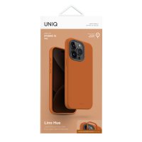 Uniq iPhone 15 Pro Lino Hue Magsafe Kapak - Turuncu