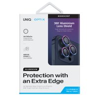 Uniq iPhone 15 Pro Max Optix Alüminyum Kamera Lens Koruyucu - Gökkuşağı