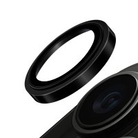 Uniq iPhone 15 Pro Max Optix Çelik Çerçeveli Sapphire Kamera Lens Koruyucu - Siyah