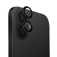 Uniq iPhone 16 Optix Alüminyum Kamera Lens Koruyucu - Siyah