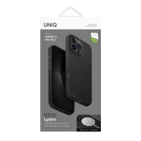 Uniq iPhone 16 Pro Lyden Magsafe Deri Kapak - Siyah