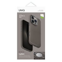 Uniq iPhone 16 Pro Lyden Magsafe Deri Kapak - Titan Gri