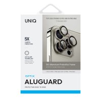 Uniq iPhone 16 Pro Max Optix Alüminyum Kamera Lens Koruyucu - Gri