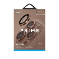 Uniq iPhone 16 Pro Max Optix Çelik Çerçeveli Sapphire Kamera Lens Koruyucu - Gold