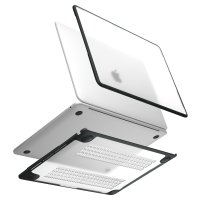 Uniq Macbook Air 13 (2022) Venture Hybrid Macbook Kapak - Siyah