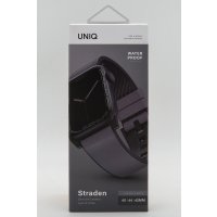 Uniq Watch 42mm Straden Su Geçirmez Deri Kordon - Gri