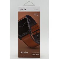 Uniq Watch 42mm Straden Su Geçirmez Deri Kordon - Kahverengi