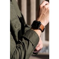 Uniq Watch 44mm Straden Su Geçirmez Deri Kordon - Gri