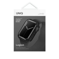 Uniq Watch 45mm Legion Camlı Silikon Kasa Koruyucu - Siyah