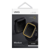 Uniq Watch Ultra 49mm Moduo Camlı Kasa Ekran Koruyucu - Siyah-Sarı