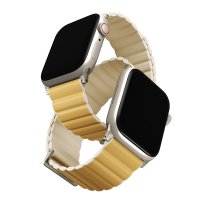 Uniq Watch Ultra 49mm Revix Premium Reversible Manyetik Kordon - Sarı-Bej