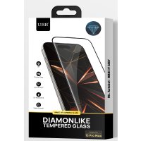 URR iPhone 15 Pro Max Diamonlike Corning Glass 3X Shatterproof Sapphire Cam Ekran Koruyucu - Siyah