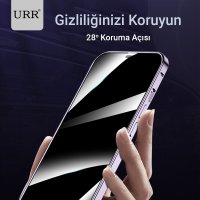 URR iPhone 14 Pro Max HD Privacy Cam Ekran Koruyucu - Siyah