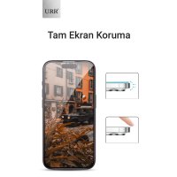 URR iPhone 14 Pro Max HD Privacy Cam Ekran Koruyucu - Siyah