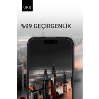 URR iPhone 15 Pro Max 3D Resin Edge Cam Ekran Koruyucu - Siyah