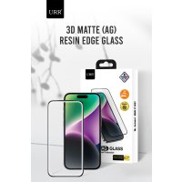 URR iPhone 15 Pro Max 3D Matte Antiglare Resin Edge Cam Ekran Koruyucu - Siyah