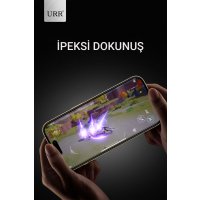 URR iPhone 15 Pro Max 3D Matte Antiglare Resin Edge Cam Ekran Koruyucu - Siyah