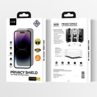 URR iPhone 15 Pro Max 3D Privacy Resin Edge Cam Ekran Koruyucu - Siyah