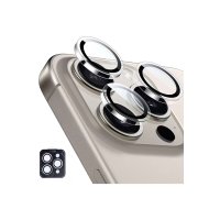 URR iPhone 15 Pro Max Crystal Clear Magsafe 3in1 Ekran Koruyucu ve Kamera Lens Set - Şeffaf