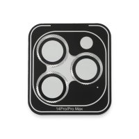 URR iPhone 15 Pro Max Rhomb Snakeskin AR Kamera Lens Koruyucu - Gümüş