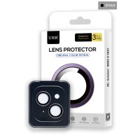 URR iPhone 15 Titanium Alloy Kamera Lens Koruyucu - Siyah