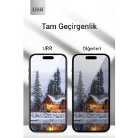 URR iPhone 16 Pro 3D Privacy Resin Edge Cam Ekran Koruyucu - Siyah