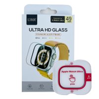 URR Watch Ultra 2 49mm 3D Full Glue 2in1 Saat Cam Ekran Koruyucu - Siyah