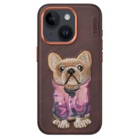 Venco iPhone 14 Cute Desenli Kapak - Koyu Kahve