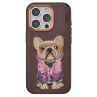 Venco iPhone 15 Pro Cute Desenli Kapak - Koyu Kahve