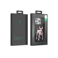 Venco iPhone 15 Pro Perma Desenli Kapak - Koyu Kahve