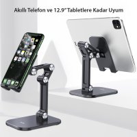 Yesido C104 Ayarlanabilir Katlanabilir Masaüstü Telefon Tablet Standı - Siyah