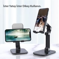 Yesido C104 Ayarlanabilir Katlanabilir Masaüstü Telefon Tablet Standı - Siyah