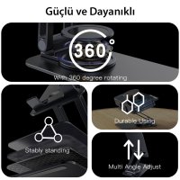 Yesido C184 Ayarlanabilir 360 Derece Masaüstü Telefon Standı - Siyah