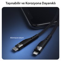 Yesido CA116 3M 60W Hasırlı Type-C to Type-C PD Hızlı Şarj Kablosu - Siyah