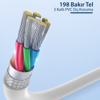 Yesido CA71 1M 2A Usb to Type-C Hızlı Şarj Kablosu - Beyaz