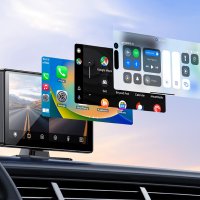 Yesido KM18 9inç BT 5.2 Wifi FM Aux AirPlay ve Android Auto Destekli Ekstra Ön ve Arka Kameralı CarPlay - Siyah