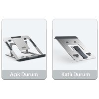 Yesido LP02 Ayarlanabilir Laptop Standı - Gümüş