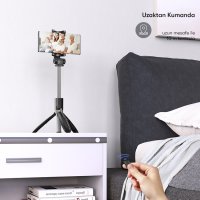 Yesido SF11 360 Derece Tripodlu 70cm Selfie Çubuğu - Siyah