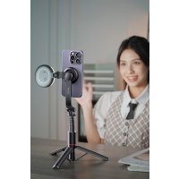 Yesido SF19 360 Derece Bluetooth 4.2 Kontrollü Magsafe Özellikli Selfie Gimbal - Siyah