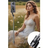 Yesido SF19 360 Derece Bluetooth 4.2 Kontrollü Magsafe Özellikli Selfie Gimbal - Siyah