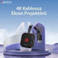 Yesido TV10 2.4G 4K Kablosuz Görüntü Aktarıcı - Siyah