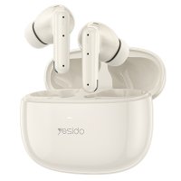 Yesido TWS28 Aktif Gürültü Engelleyici Özellikli BT 5.3 Kablosuz Airpods Kulaklık - Krem