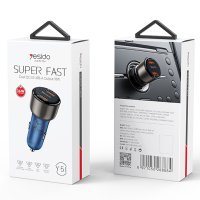 Yesido Y51 2 Adet 18W Usb Araç Şarj - Siyah