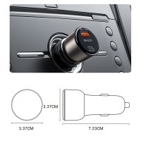 Yesido Y52 30W PD Type-C ve 18W Usb Araç Şarj - Siyah